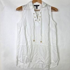 Ellen Tracy Elevated basic with tie  collared sleeveless